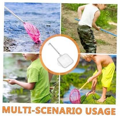 Mikikit Portable Stainless Steel Fish Catch Net with Extendable Handle for Aquarium Escapeproof Design for Fish and Shrimp Small Fishing Net for Aquatic