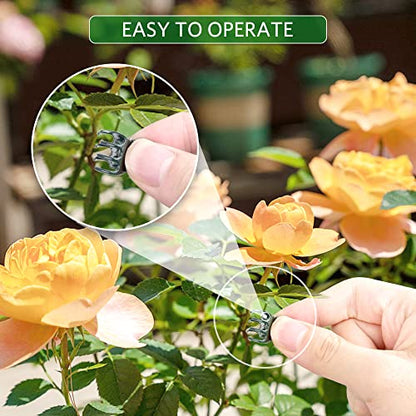 Orchid Clips, ARRITZ 100pcs Garden Plant Clips for Vines Flowers Keep Stems Vines Flowers Grow Upright