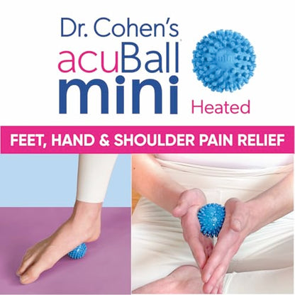 Dr. Cohen's acuball-Mini - Heatable Deep Tissue Massage Ball - Trigger Point Massage Therapy for Myofascial Release - Spiky Foot & Back Massager Ball for Targeted Pain Relief (Pack of 2) - color: Acuball Mini - Pack of 2