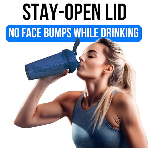 VELOMIX 2 Pack 28oz Protein Shaker Bottle for Protein Mixes, Blue/Green - color: A2) Blue / Green
