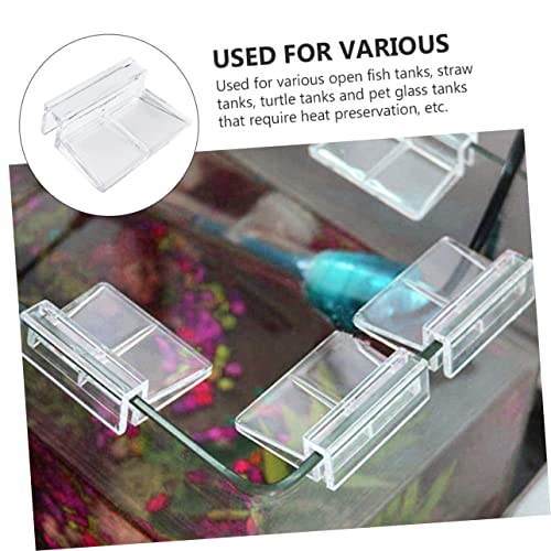 COLLBATH Fish Tank Cover Shelf Support Rack 10pcs Acrylic Lids Brackets for Betta Tank Stable Performance
