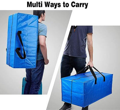 Moving Bags Heavy Duty Extra Large with Backpack Straps,Extra Thick Storage Totes with Reinforced Handles for Space Saving,Moving Supplies & Moving Essentials,Alternative to Moving Box,8 Packs