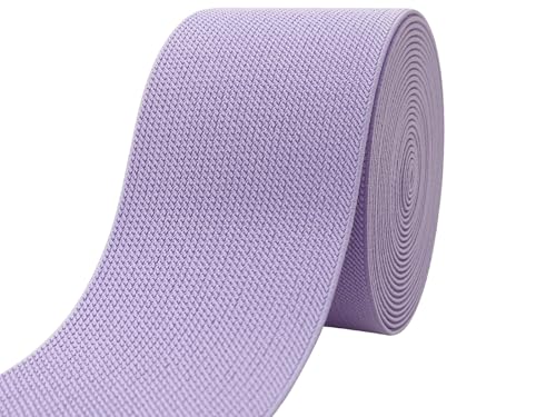 Lavender Wide Knit Elastic Band 3" x 5yd for Sewing - color: Lavender #33