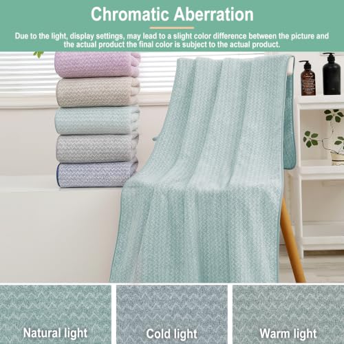JML Microfiber Bath Towels, 2 Pack, 30x60 in, Fine Wave Green - color: Cationic Fine Wave Green, size: 30 in x 60 in