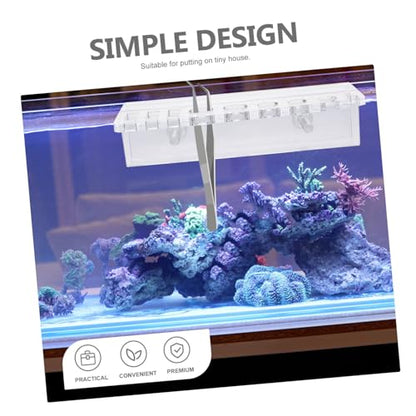 Aquarium Tool Holder Rack for Fish Tank Maintenance Organized Storage for Aquatic Plant Cleaning Tools Wall-Mounted Design Multiple Storage