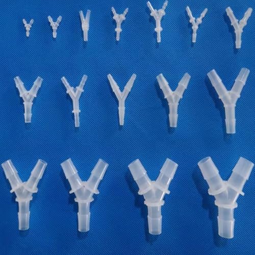 Aquarium Y-Tee Connector 10-Pack 2.4-15.8mm PP Hose Fittings for Fish Tank Systems(10Pcs 4.8mm)