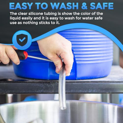Silicone Tubing,1/8" ID x 1/4" OD Pure Silicon Tube High Temp Silicone Hose [for Home Brewing Wine Making, Beer Line, Aquaponics]-5 ft Length/Clear - size: 1/8" ID x 1/4" OD, style: 5 Feet