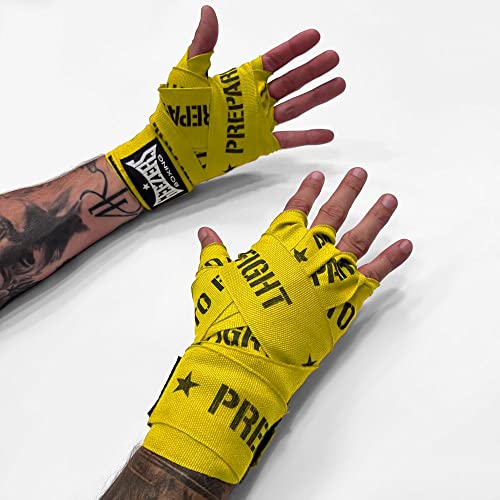 Geezers Prepare to Fight Hand Wraps - color: Yellow, size: 4m