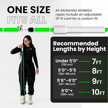 Beaded Jump Rope – Adjustable 10ft Skipping Rope for Women, Men & Kids, Beginner Friendly with Durable Weighted Beads, Shatterproof Handles, Tangle-Free for Cardio, Fitness, Freestyle & Home Workout - color: Neon Green & Neon Pink
