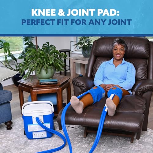 Polar Active Ice 3.0 Cold Therapy Ice Machine System with Programmable Timer, Two Knee and Joint Compression Pads, Lightweight 16 Quart Cooler, Quiet Pump, Strong Cryotherapy Pain Relief Treatment - style: Two Knee/Joint Pads