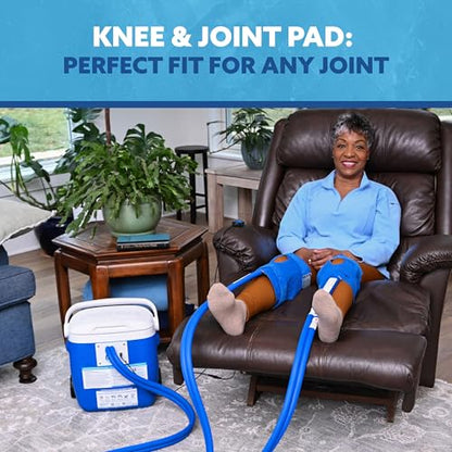 Polar Active Ice 3.0 Cold Therapy Ice Machine System with Programmable Timer, Two Knee and Joint Compression Pads, Lightweight 16 Quart Cooler, Quiet Pump, Strong Cryotherapy Pain Relief Treatment - style: Two Knee/Joint Pads