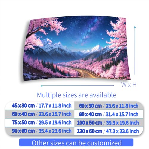 Aquarium Background Stickers - Cherry Blossom, Mountain, Starry Fantasy Self-Adhesive Fish Tank Reptile Terrarium Decor Poster (45 x 30 cm / (17.7 x 11.8 inches)) - size: 45 x 30 cm / (17.7 x 11.8 inches)
