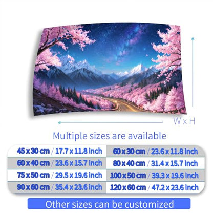 Aquarium Background Stickers - Cherry Blossom, Mountain, Starry Fantasy Self-Adhesive Fish Tank Reptile Terrarium Decor Poster (45 x 30 cm / (17.7 x 11.8 inches)) - size: 45 x 30 cm / (17.7 x 11.8 inches)