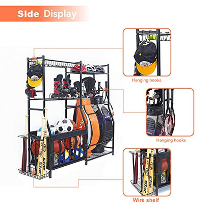 WALMANN Garage Sports Equipment Organizer, Golf Bag Stand for Garage