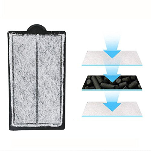 11 Pack Auqarium Filter Replacement Plates, Turtle Tank Filter Cartridges, Activated Carbon Suitable for Low-Water Filter