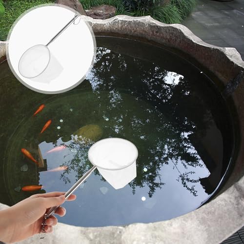 POPETPOP Aquarium Net for Small Fish and Shrimp, Stainless Steel Extendable Handle 3D Fine Mesh Catching Net for Mini Fish Tanks and Shrimp Cleaning