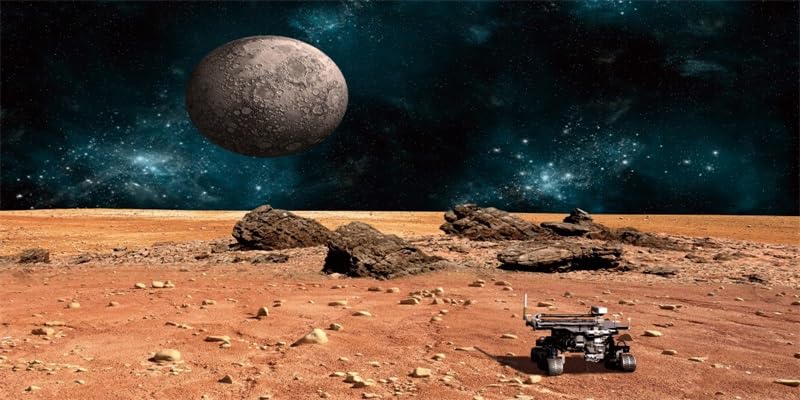 48x18inches Aquarium Background Mars Surface Moon Backdrop Terrarium Background Reptile Habitat Fantasy Underwater World Fish Tank Decoration Vinyl Background