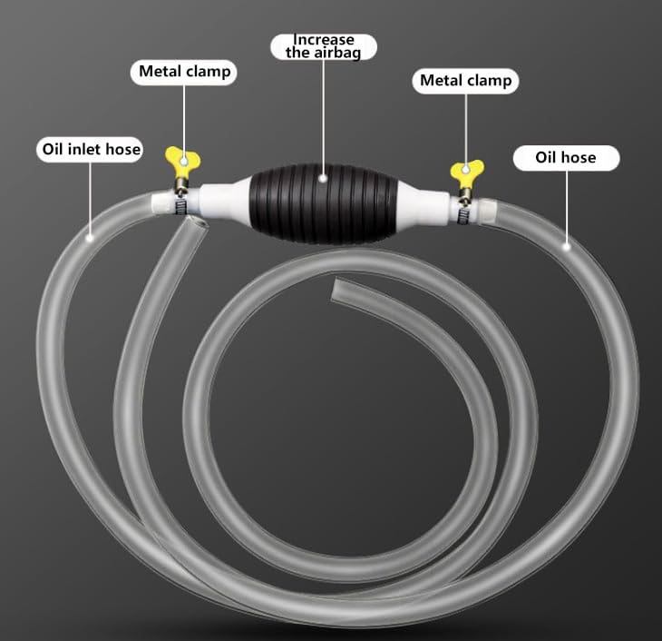 Multifunction Liquid Sucker Pump, 2024 New Manual Fuel Transfer Pump Portable Siphon Pump for Gas Gasoline Oil Fuel Petrol Diesel Fluid Water Fish Tank (9.8ft) - size: 9.8ft