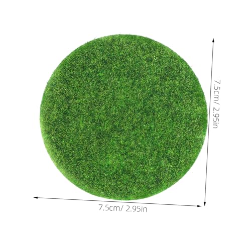 TOYANDONA 8pcs Round Artificial Grass Mats Fake Turf for Miniature Garden Lifelike DIY Grass Pad Moss Decorative Turf Wall Mat Faux Plants Indoor Zen Decor
