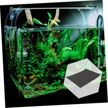 Mikikit 2pcs Thickened Aquarium Mat Nonslip Cushioning Pad for Fish Tank Bottom for Reptiles and Aquatic Pets Cut for