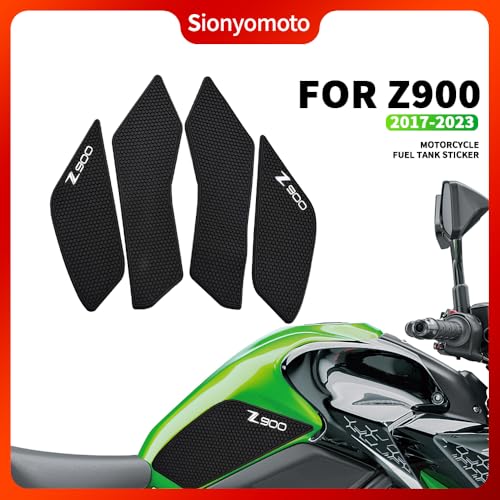 Fuel Gas Tank Pad Protector Stickers Decal Set Compatible with z900 Z900SE 2017 2018 2019 2020 2021 2022 2023- Anti-Slip Protective Kit, Black | 4-Piece