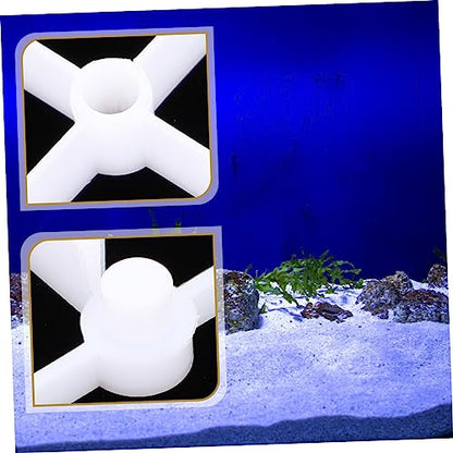 2pcs Aquarium Dividers Wear-Resistant Plate for Fish Tank Design Bottom for Gravel and Landscaping - color: White