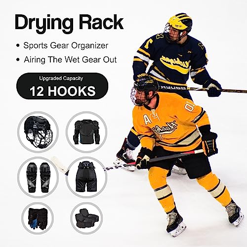 Hockey Equipment Drying Rack Ice Field Hockey Accessories for Hockey Players Blue Hockey Stuff for Boys Girls Sports Gear Hanger Organizer for Lacrosse Football Baseball Hockey Tools Things Gadgets