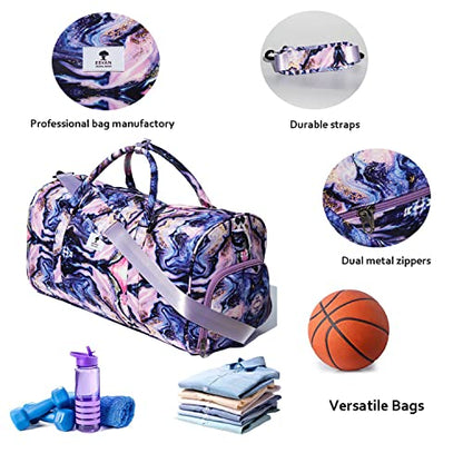 Original Floral Water Resistant Duffel Bag Gym bag Weekender Travel Bag for Gym Beach Travel Daily Bags - color: [Z] A