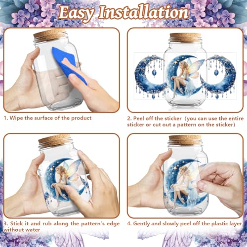 UV DTF Cup Wraps Transfer Stickers Elf Pattern, 10 Sheets Waterproof Custom Vinyl Transfer Sticker 16oz Coffee Glass Cup Tumbler Bottle Mug Decals for Men Women - style: Elf
