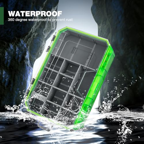 Ghosthorn Fishing Tackle Box, Waterproof 3600 and 3700 Tackle Trays, Plastic Tackle Box Organizer with Removable Dividers, Storage Lure Box and Terminal Tackle Storage - style: 3600*1