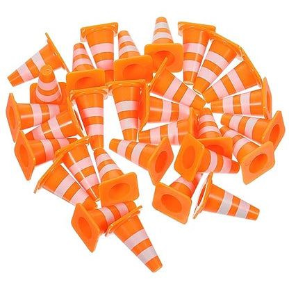 30/60/100 Pack Mini Traffic Cones, 1 Inch Tiny Construction Cones