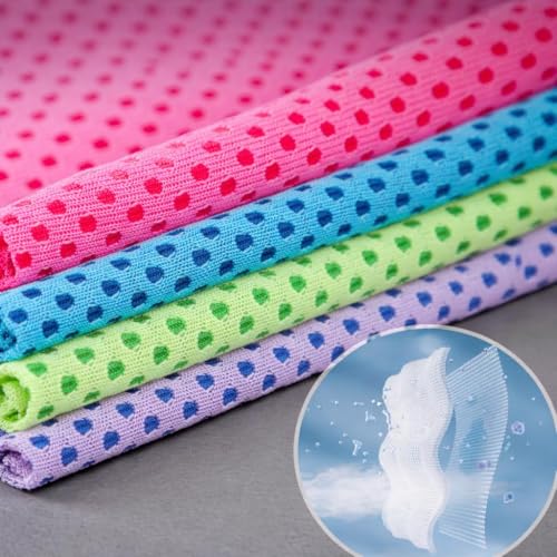 Cooling Towel with Silicone Case, Quick Dry Sports Towel, 11.8 x 35.4 in - color: Purple, size: Medium