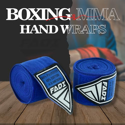 180-Inch Boxing Hand Wraps for Men & Women - Elastic Inner Gloves for Boxing, MMA, Kickboxing, Muay Thai - Pair (Green) - color: Blue