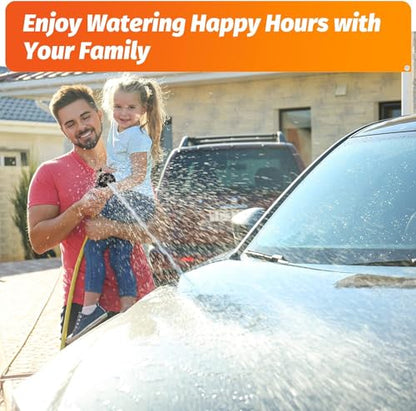 AUTOMAN Garden Hose Nozzle-7 Patterns Sprayer-2 Pack, Metal High Pressure Spray Nozzle, Heavy Duty Labor-Saving Design Water Hose Nozzle for Garden Watering, Car Washing, Window Cleaning, Pets Bathing - color: Metalic Sand ×2