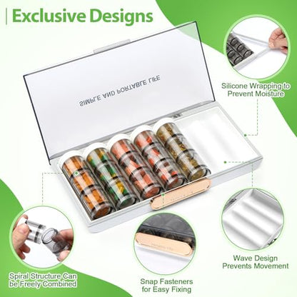 Toplive 3 Times a Day Pill Organizer 7 Day, Large Daily Pill Organizer, Weekly Medicine Vitamin Organizer Box, Fish Oil Supplement Storage Organizer, Separable Travel Pill Container, White