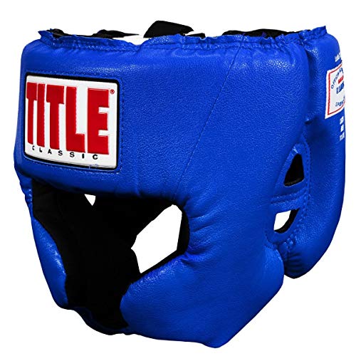 TITLE Boxing Classic USA Competition Headgear - Protective Gear for Sparring and Martial Arts, USA Boxing Approved - color: Blue, size: X-Large
