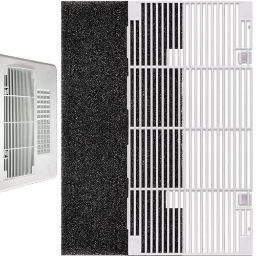 RV A/C Ducted Air Grille for Dometic, Duo-Therm RV Air Conditioner Grille, RV Air Conditioner Cover with RV AC Filter Replacement for Dometic 3104928.019 Polar White 14.1" x 7.7"