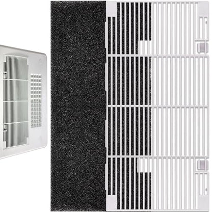 RV A/C Ducted Air Grille for Dometic, Duo-Therm RV Air Conditioner Grille, RV Air Conditioner Cover with RV AC Filter Replacement for Dometic 3104928.019 Polar White 14.1" x 7.7"