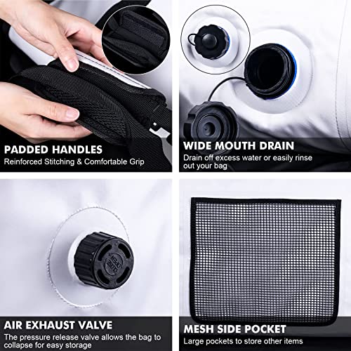 Goture Insulated Fish Cooler Bag,Travel Insulated Cooler Bag,Monster Leakproof Fish Kill Bag, Portable Small/Medium/Large Cooler Bag for Outdoor Travel Camp Beach Picnic with Drain Plug - color: Small-27.4x11.8x15.7in