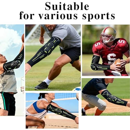 Padded Arm Sleeves – Football, Basketball, Volleyball & Soccer Elbow Forearm Protection for Men & Women (1 Pair) - size: XL-Large
