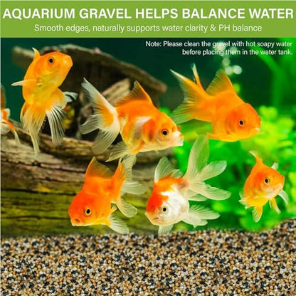 3 lb Aquarium Gravel, 1/4" Ph-Natural Pea Gravel for Fish Tank,Small River Rocks for Plants, Decorative Aquarium Pebbles for Vase Fillers, Landscaping, Succulent, Cactus, Terrarium, Bird Bath - size: 3 lb