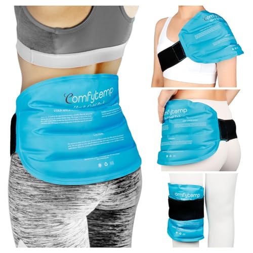 Comfytemp Large Ice Pack for Injuries Reusable Gel Back Pack Pain Relief - color: Blue-large Body Ice Pack-1 Gel Pack