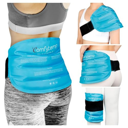 Comfytemp Large Ice Pack for Injuries Reusable Gel Back Pack Pain Relief - color: Blue-large Body Ice Pack-1 Gel Pack