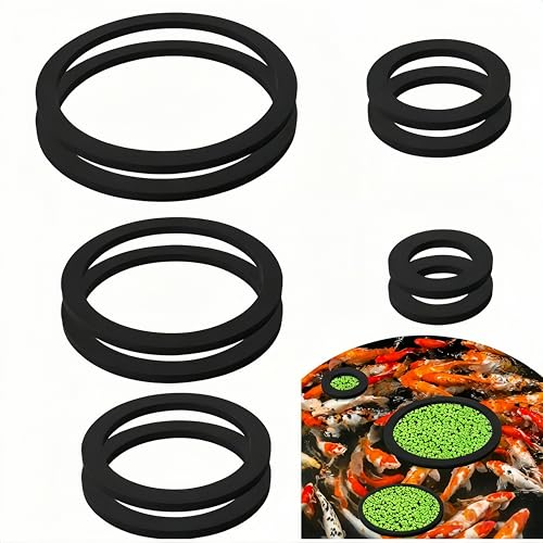 10pcs Fish Feeding Rings Set, Round Floating Aquarium Plant Corral 5 Sizes Fish Tank Accessories, for Betta Aquarium