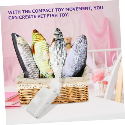 2pcs Electric Fish Toy Movement Part for DIY Pet Plaything Durable Plush Fish Accessory USB Power Supply Smooth Surface for Boys and Girls