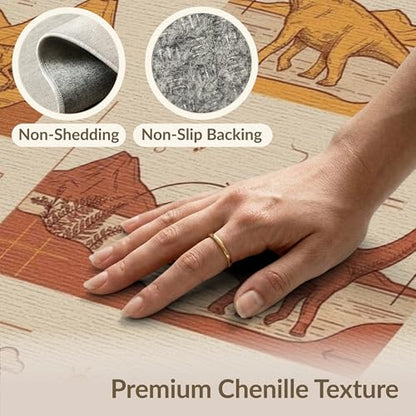 6'x9' Washable Graphic Mountain Area Rug, Beige Non-Shedding Pet Friendly Room Rug for Queen Size Bedroom, Under Bed, Master Suite, Foldable Easy Care Carpet | Ref:1942876 - color: Beige/Pattern 32, size: 6' x 9' (Rectangular)