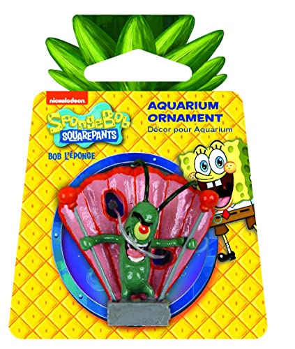 Penn-Plax Officially Licensed Spongebob Squarepants Aquarium Ornament – Plankton (Mini/Small Size) – Great for Freshwater and Saltwater Tanks