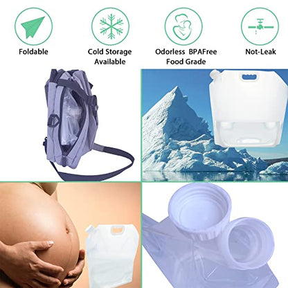 21 Gallons (8 pcs, 2.6 Gallons Each), Water Storage Containers, Foldable Water Bag, BPA-Free, Premium Collapsible Water Jug, and Water Containers, for Camping, Hiking, Emergency Water Storage