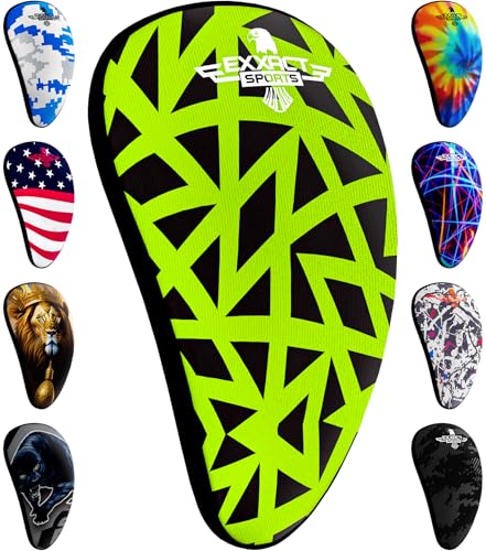 Lightweight Athletic Cup Mens & Boys with Soft Comfort Rim | Protective Groin Sports Cup, Baseball Cup Youth Boys for T-ball, Football, Lacrosse, Hockey & MMA - color: NEON GREEN TEXTURE, size: X-Large | Adult | 15+ Years