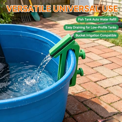2PCS Hose Holder Clip, Hands-Free Water Pipe Clamp for Fish Tank, Bucket and Garden Hose, Anti-Slip Draining Tube Clamp Fits 0.59" Hose - color: 0-0.79" Yellow